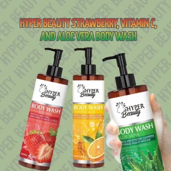 Hyper Beauty Turmeric/Vitamin C, Strawberry & Aloe Vera Body Wash