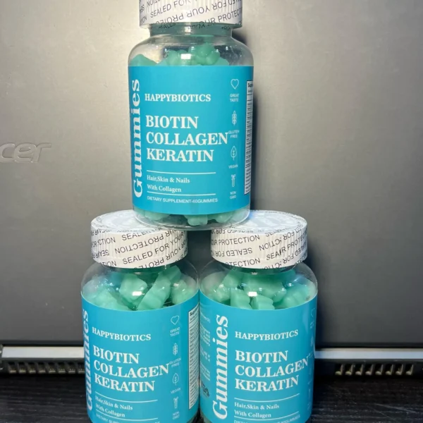 Happy Biotics Biotin Collagen Keratin Gummies